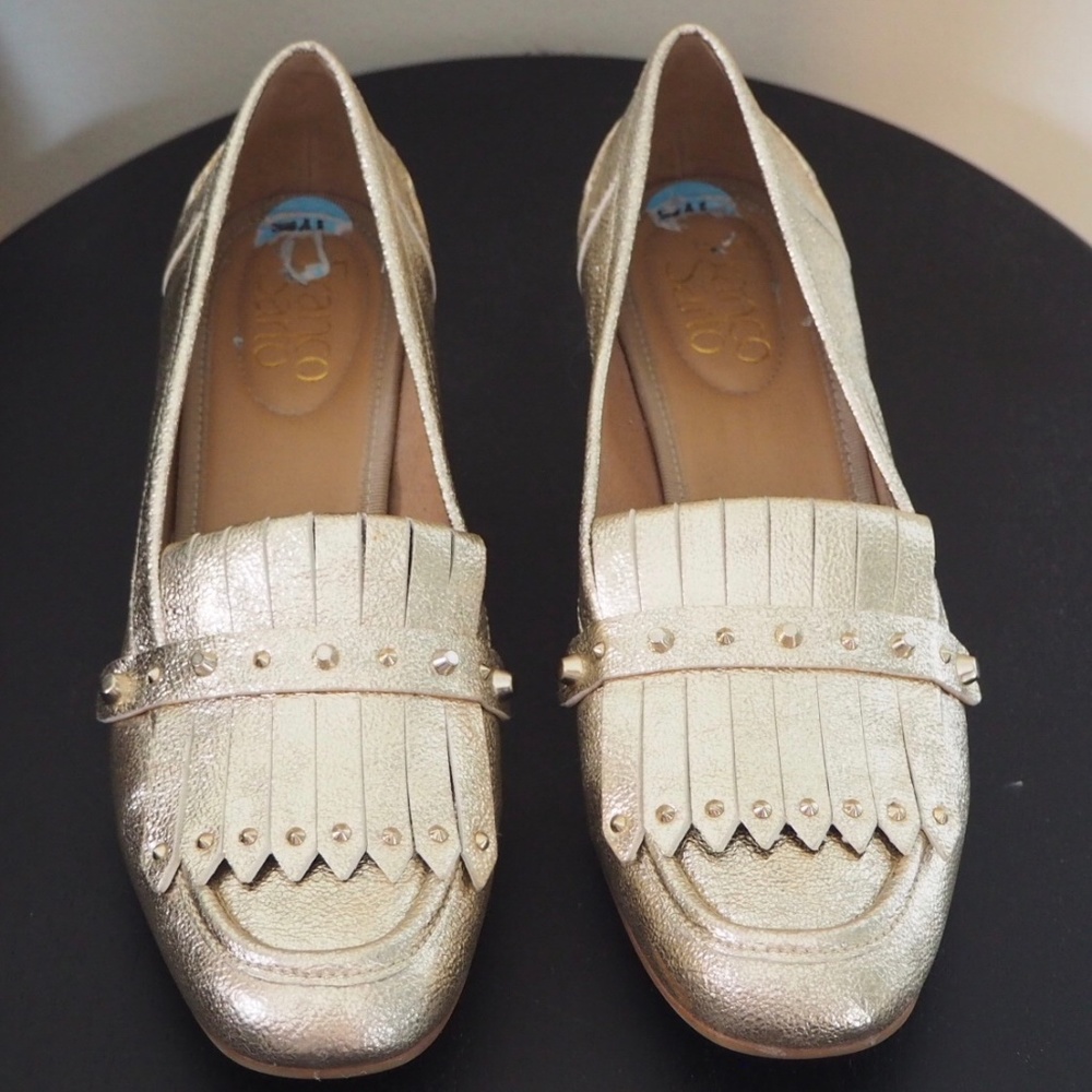GOLD LOAFERS